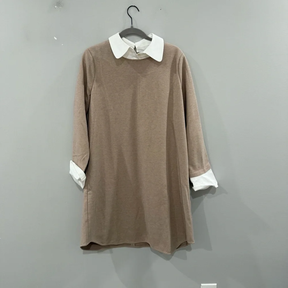 NWT Tuckernuck Dress Dakotah English Ivy Collar Mini in Sandwhisp - Picture 6 of 10